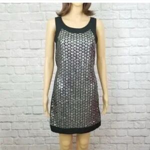 Victoria Secret Elegant Black and Silver Women's Sequins Dress.  Size-Small